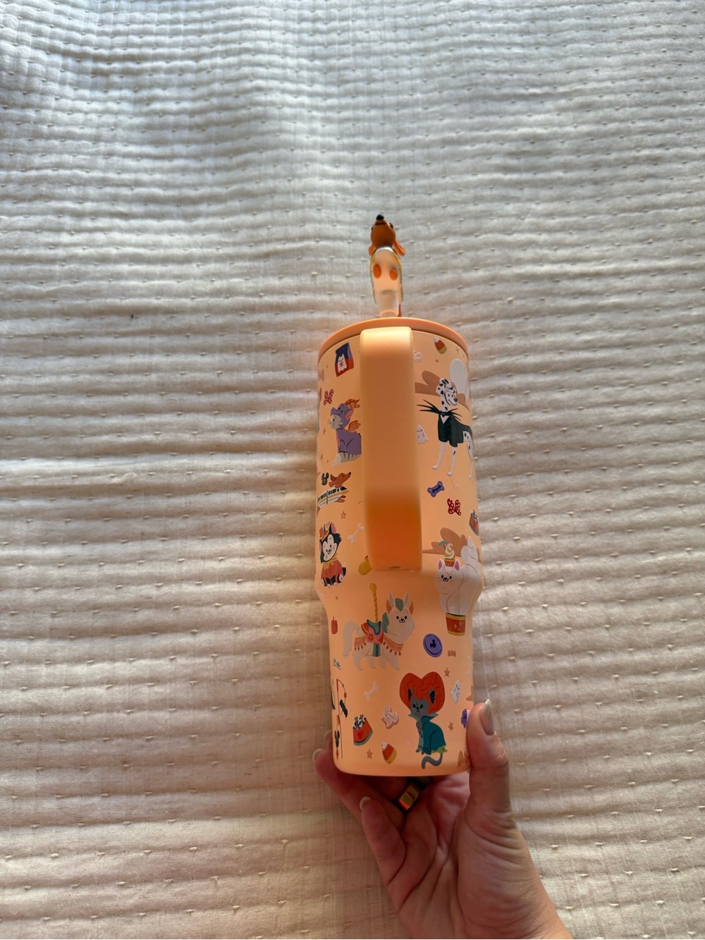 Disney Cats and Dogs Halloween 30 oz. Stainless Travel Tumbler with Straw NEW - Picture 6 of 8